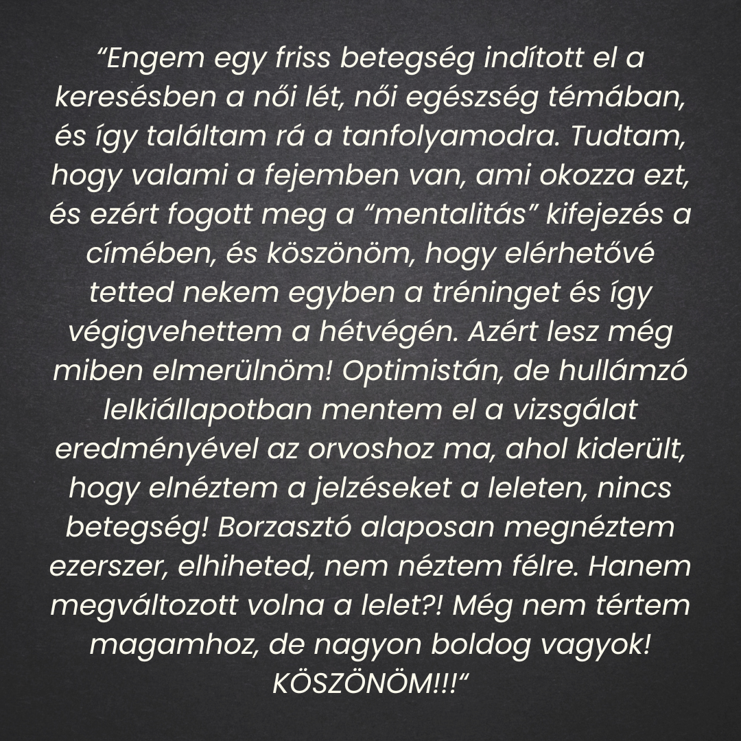 Császár Erika Mira - A Jó Nő Mentalitása - Visszajelzés 2