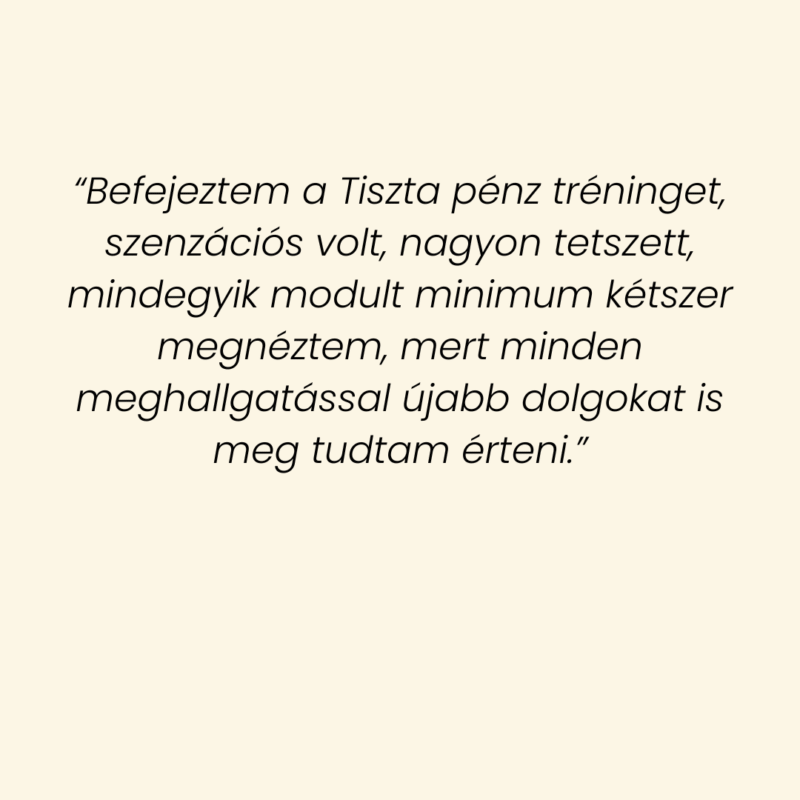 Császár Erika Mira - Tiszta Pénz - Visszajelzés 5