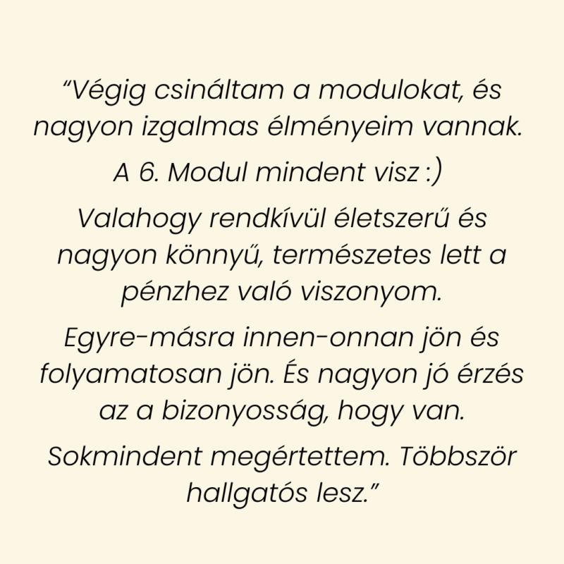Császár Erika Mira - Tiszta Pénz - Visszajelzés 6