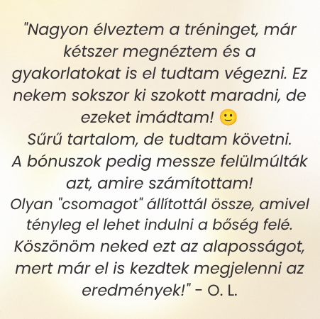 Császár Erika Mira - A Pénz Természete - Visszajelzés 1